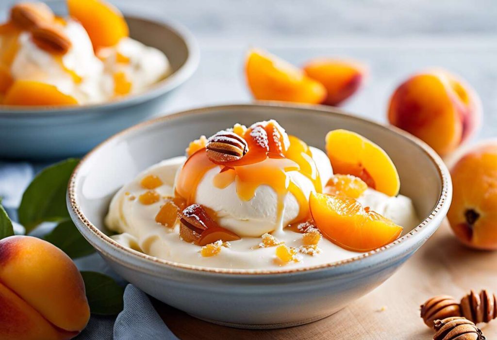 Comment réaliser un délicieux yaourt glacé au miel et à l'abricot ?