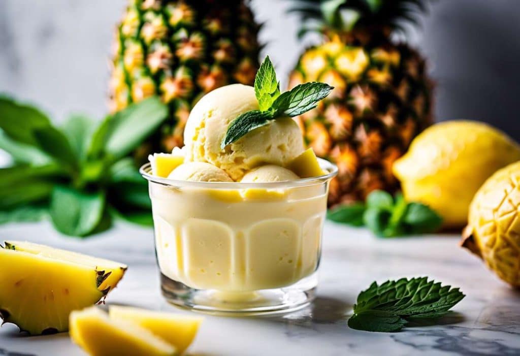 Comment réaliser une glace au yaourt et à l'ananas rafraîchissante et facile ?