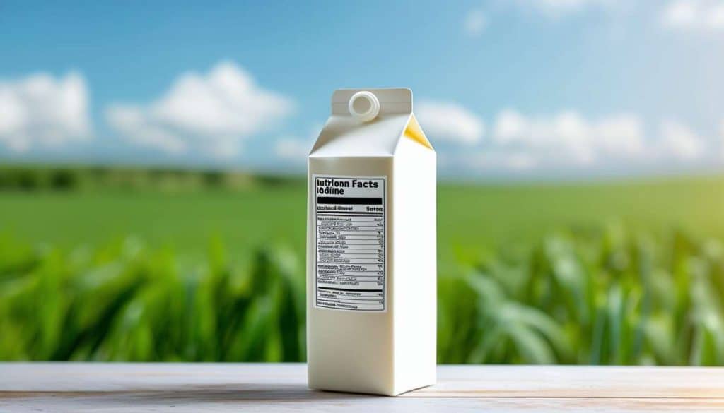 Concentrations d'iode dans le lait : importance de l'information nutritionnelle sur l'emballage