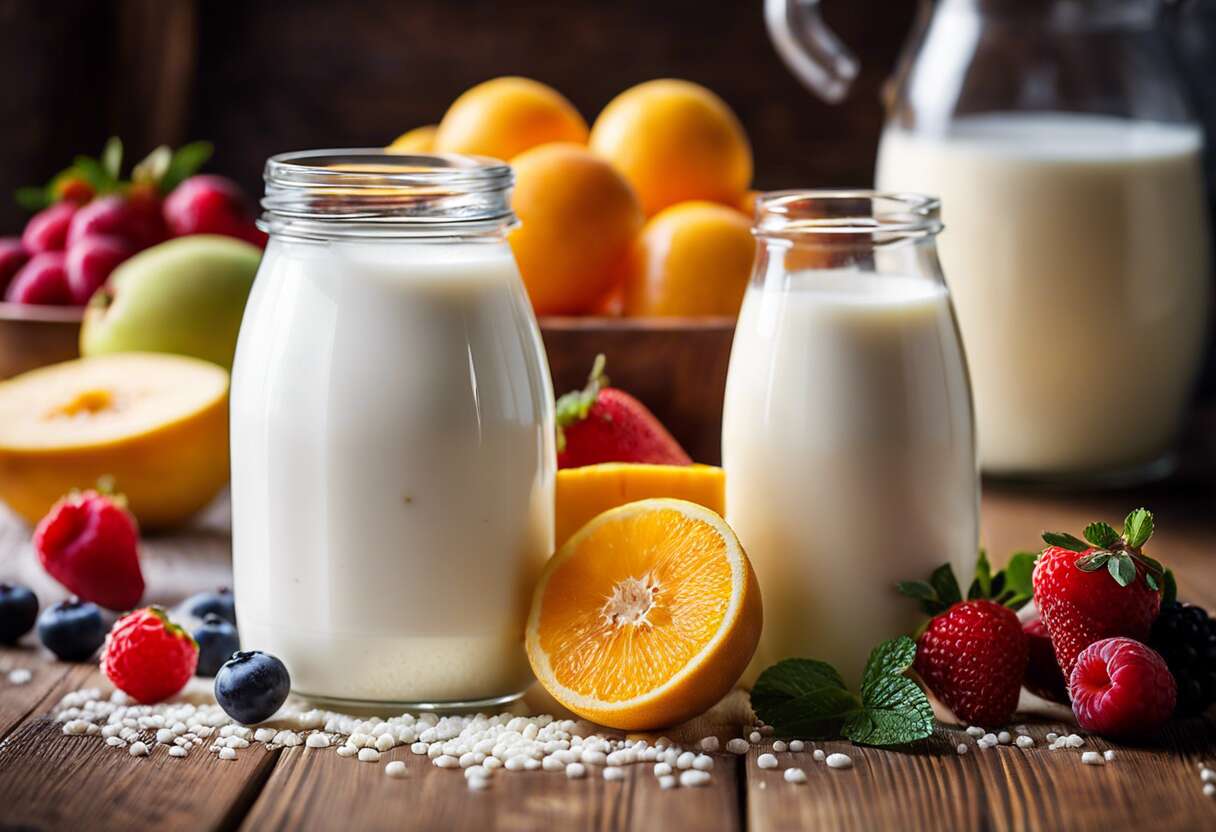 Valeurs nutritionnelles : protéines, vitamines, minéraux présents dans le kéfir de lait