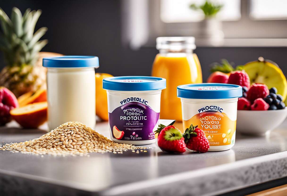 Sélection d'aliments naturellement riches en probiotiques