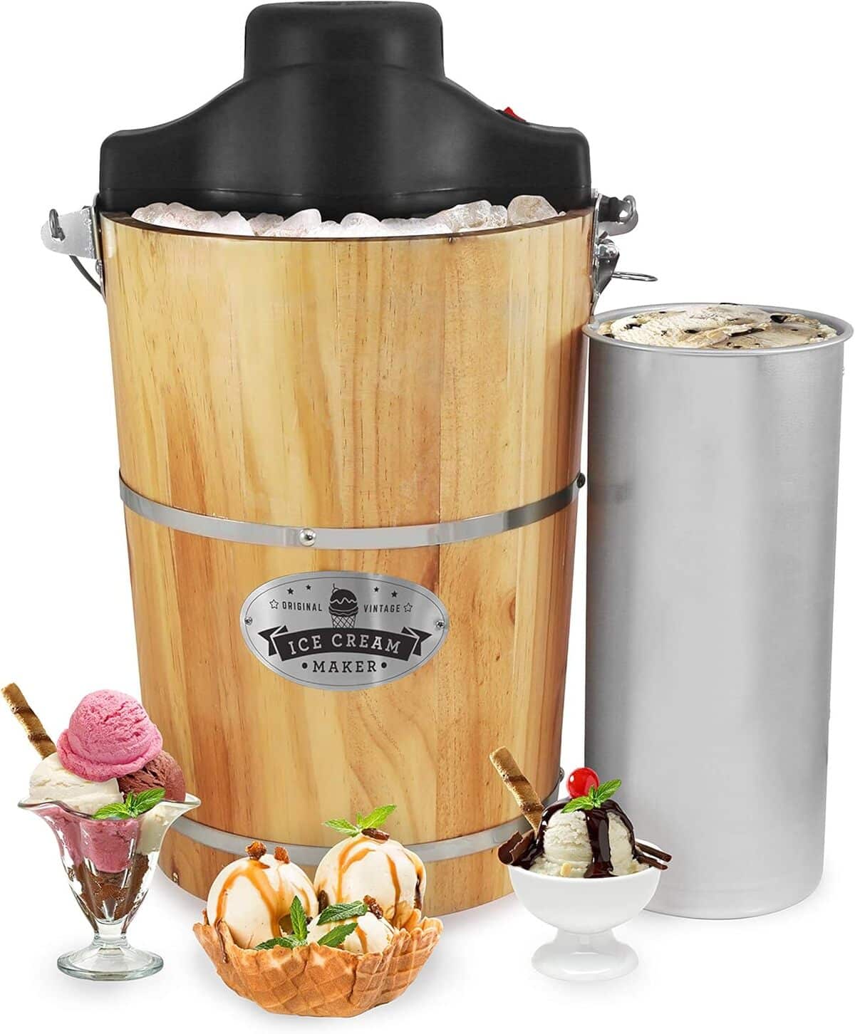 Test Sorbetière Elite Gourmet EIM916 : glace maison rapide et style vintage