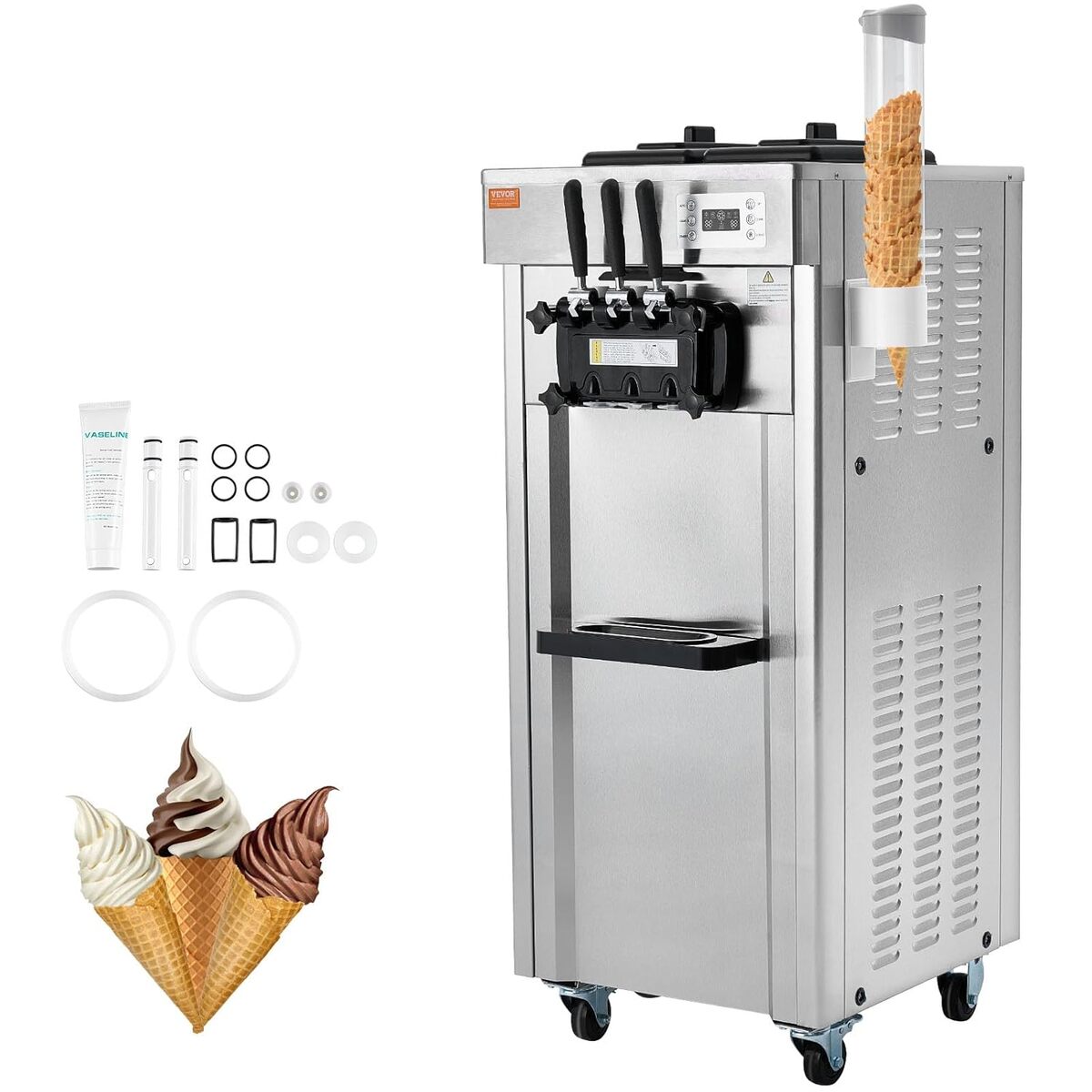 Test VEVOR : machine à crème glacée 3 saveurs, performance et polyvalence