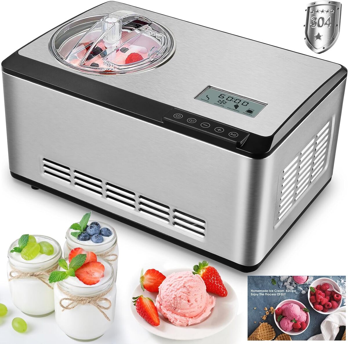 Test de la sorbetière Turbine à glace 2L : l'inox au service du dessert