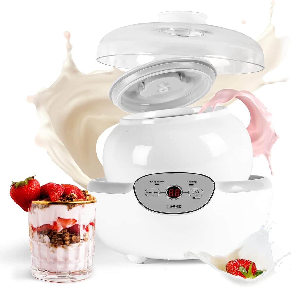 Test de la yaourtière électrique Duronic YM1 : des desserts faits-maison