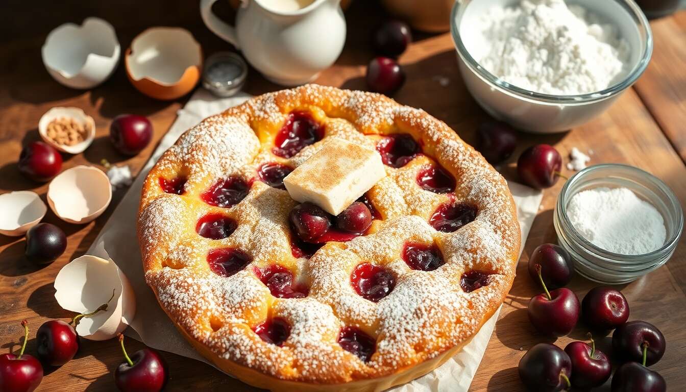 Clafoutis aux cerises : recette facile et moelleuse
