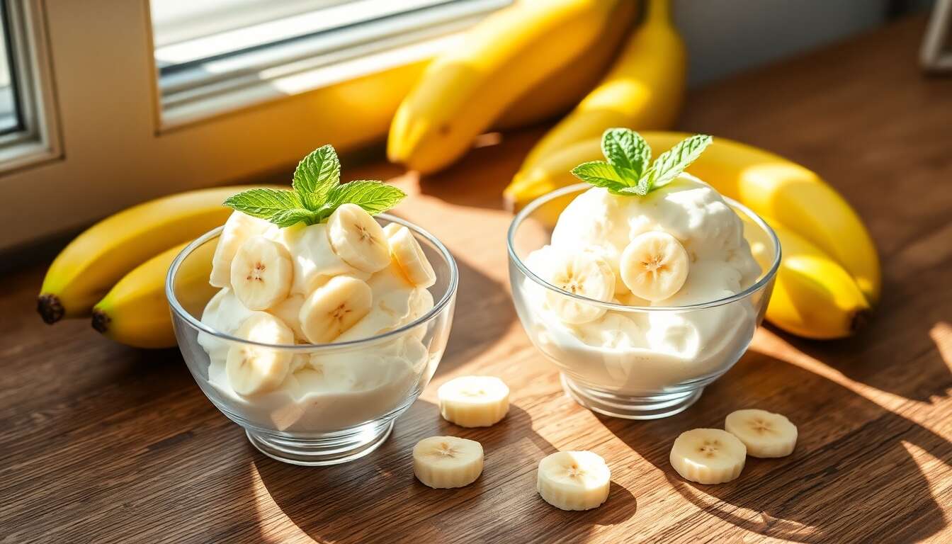 Cr&egrave;me glac&eacute;e banane : une recette onctueuse