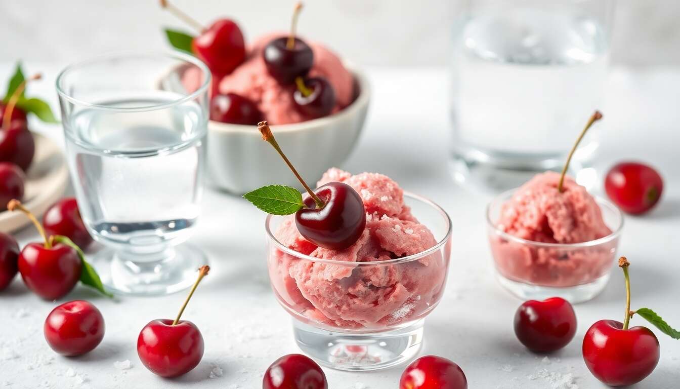 Délices glacés à la cerise : sorbets et gelatos