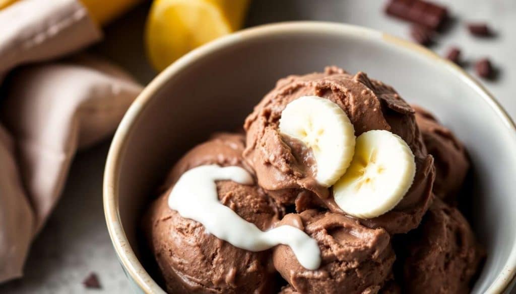 Glace chocolat healthy rapide : 3 ingrédients, sans sorbetière