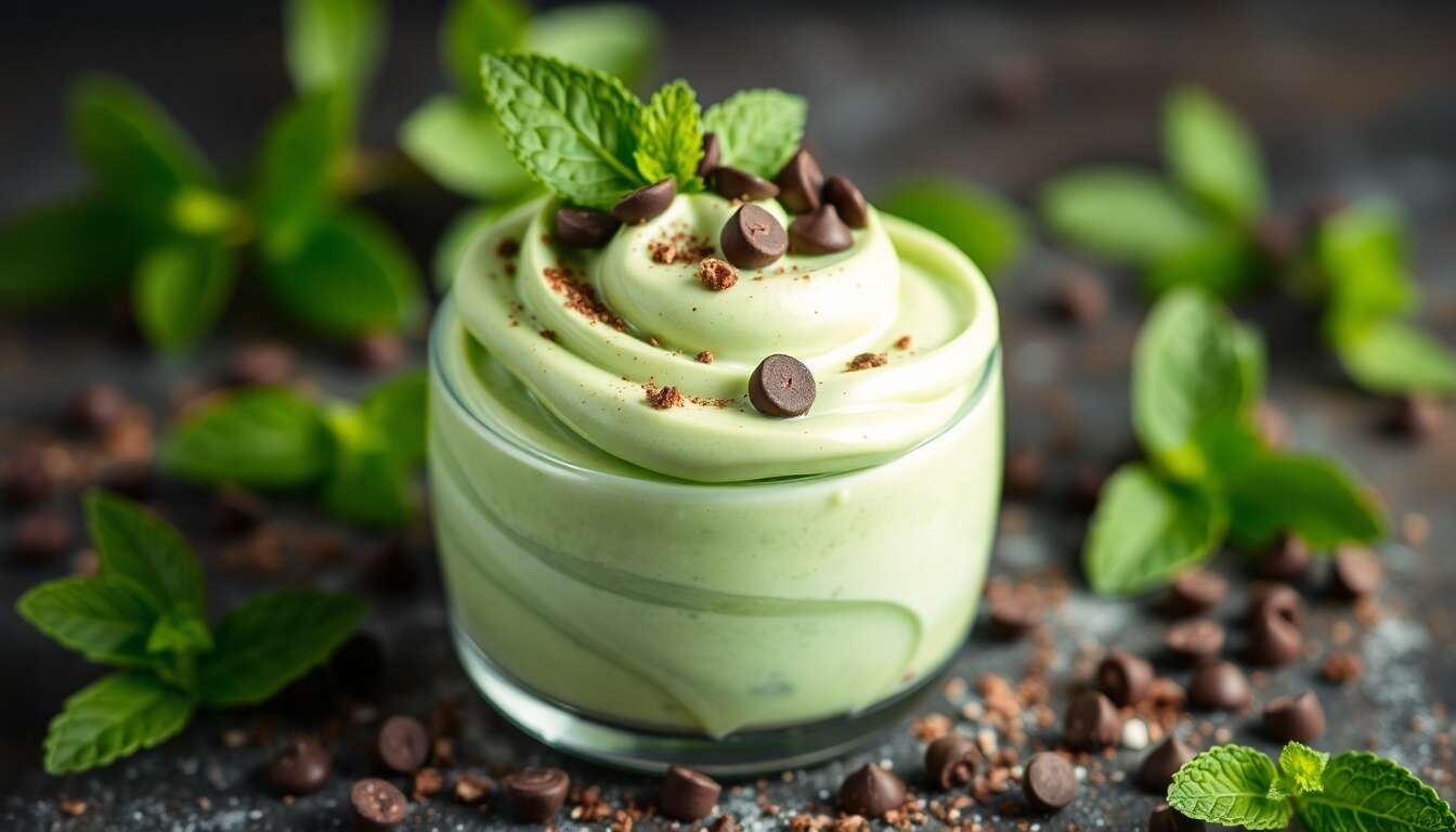 Délice glacé menthe-choco : la douceur crémeuse à savourer