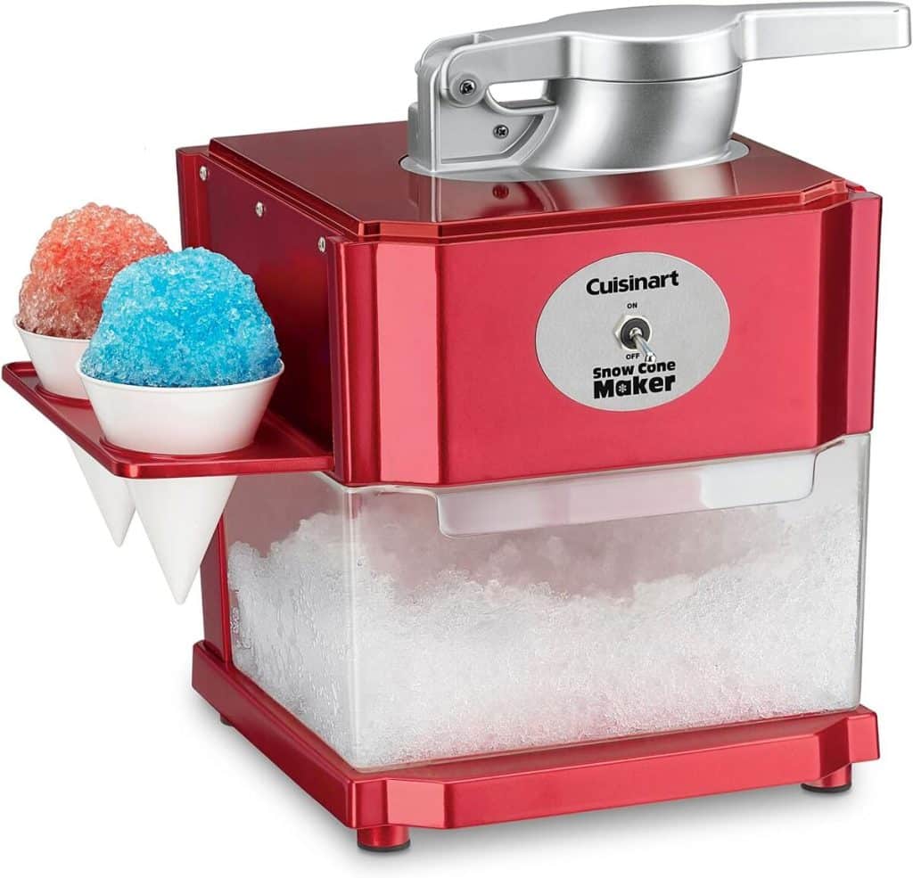 Test de la machine à cônes de neige Cuisinart SCM-10P1 rouge