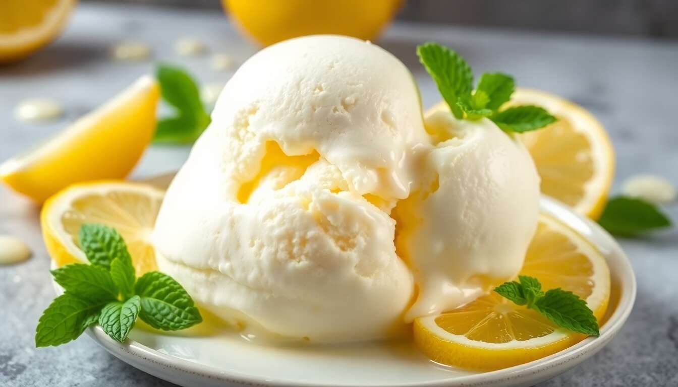 Glace ultra rafraîchissante citron sans sorbetière