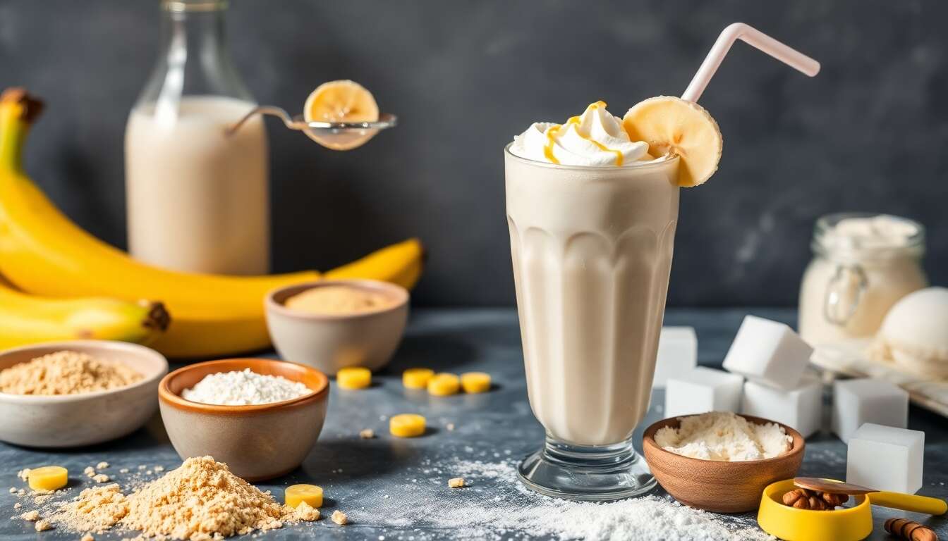 Délices glacés : milkshake banane bourbon pour l'été