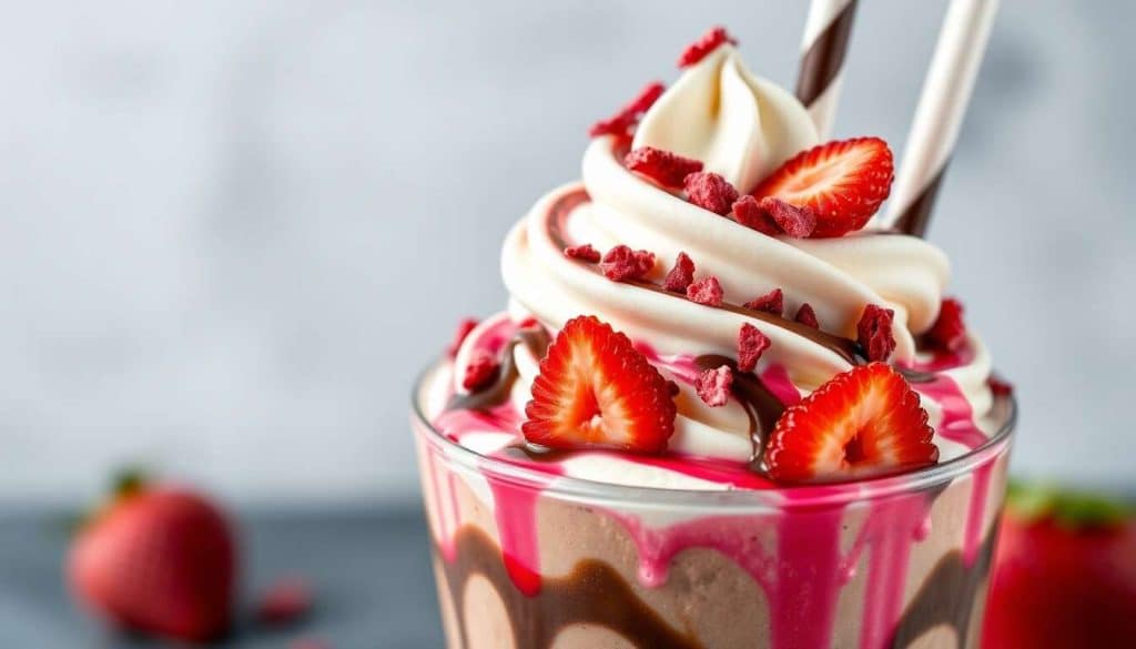 Milkshake gourmand chocolat-fraise
