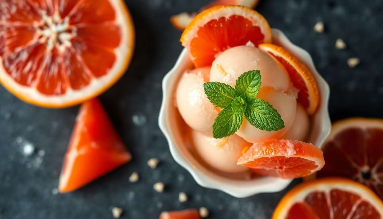 Sorbet pamplemousse gourmand