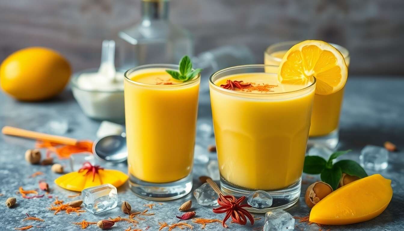 Lassi Mangue-Safran : délice estival explosif