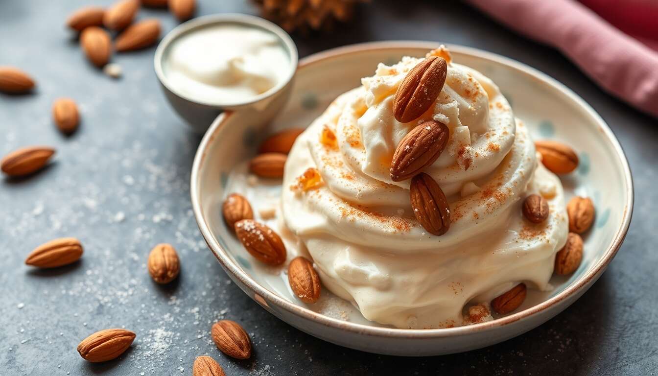 Délice glacé praliné amandes sans sorbetière