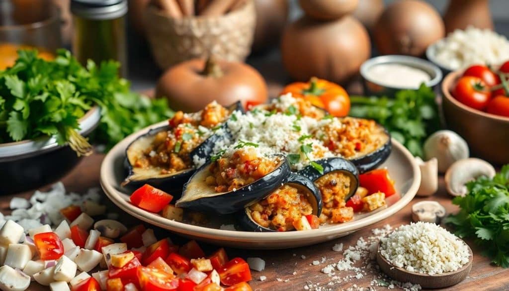 Aubergines farcies gratinées : délice végétarien à savourer