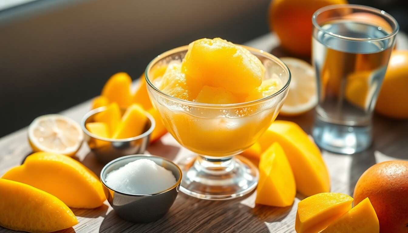 Sorbet mangue maison : 4 ingrédients, sans sorbetière