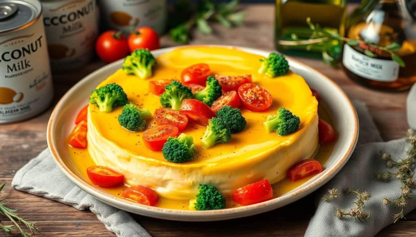 Flan Veggie : brocolis, tomates et Poivrons