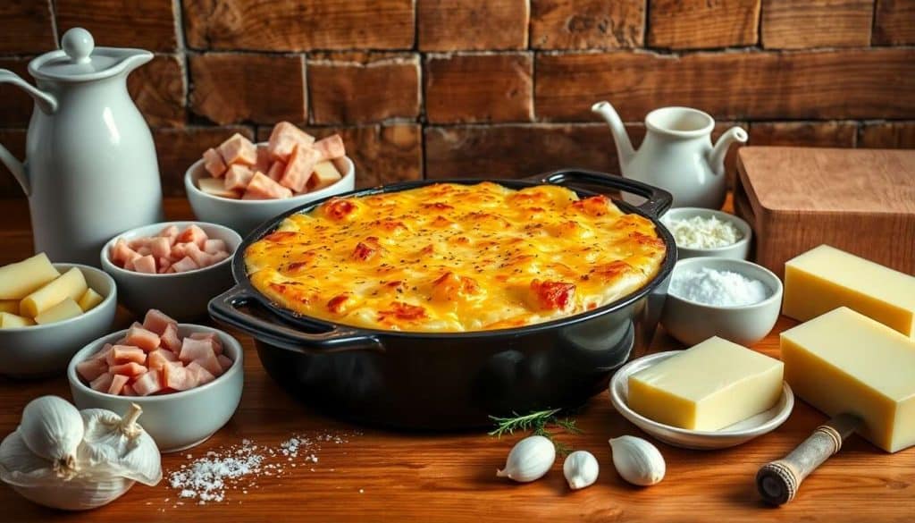 Délice au four : gratin de pommes de terre et jambon