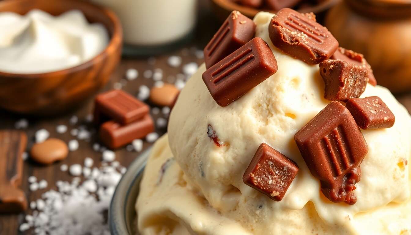 Glace italienne vanille avec KitKat : recette authentique