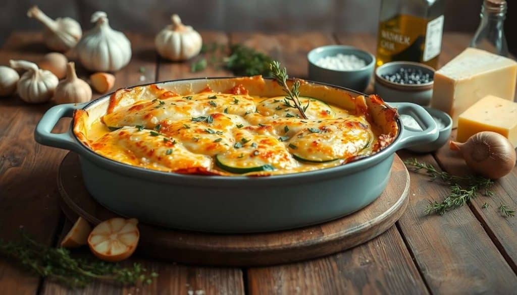 Gratin courgette-poulet : recette économique et savoureuse