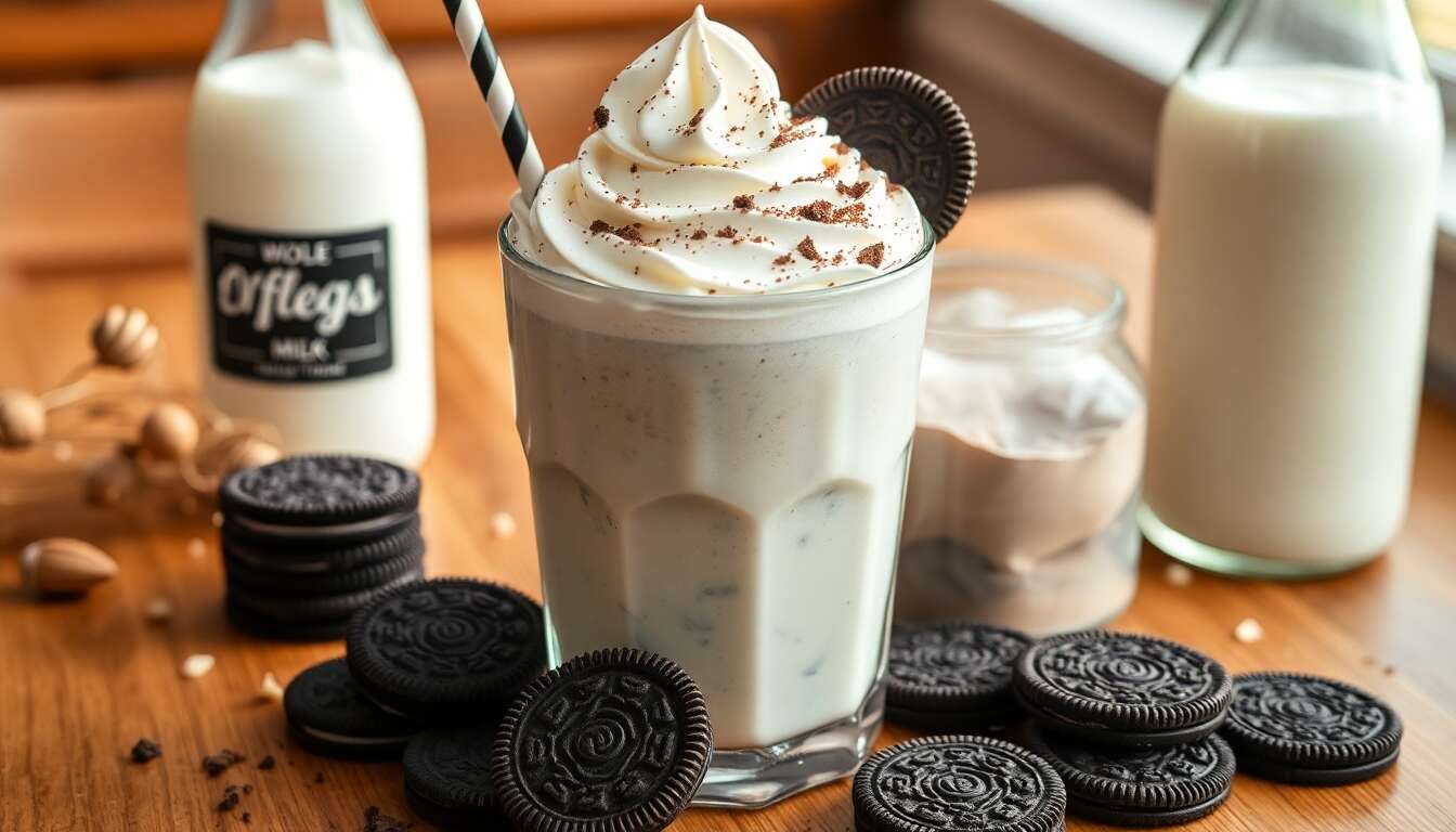 Délicieux milkshake façon Oreo : recette irrésistible !
