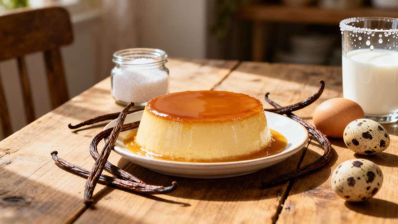 Délice d'antan : flan aux œufs et caramel
