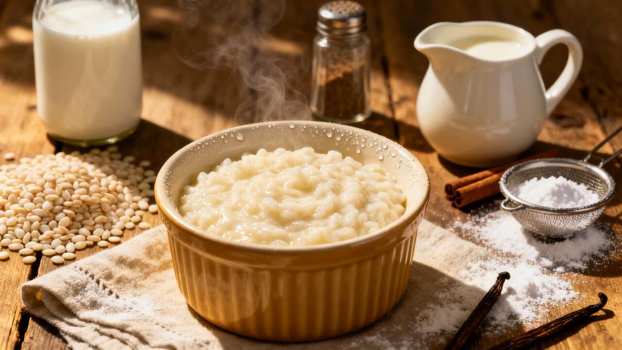 Riz au lait gourmand : recette express et onctueuse