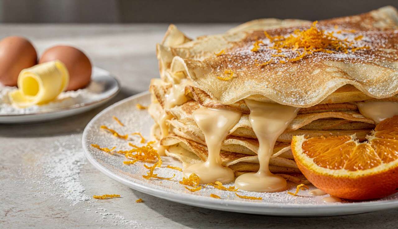 Délice de crêpes au lait concentré sucré
