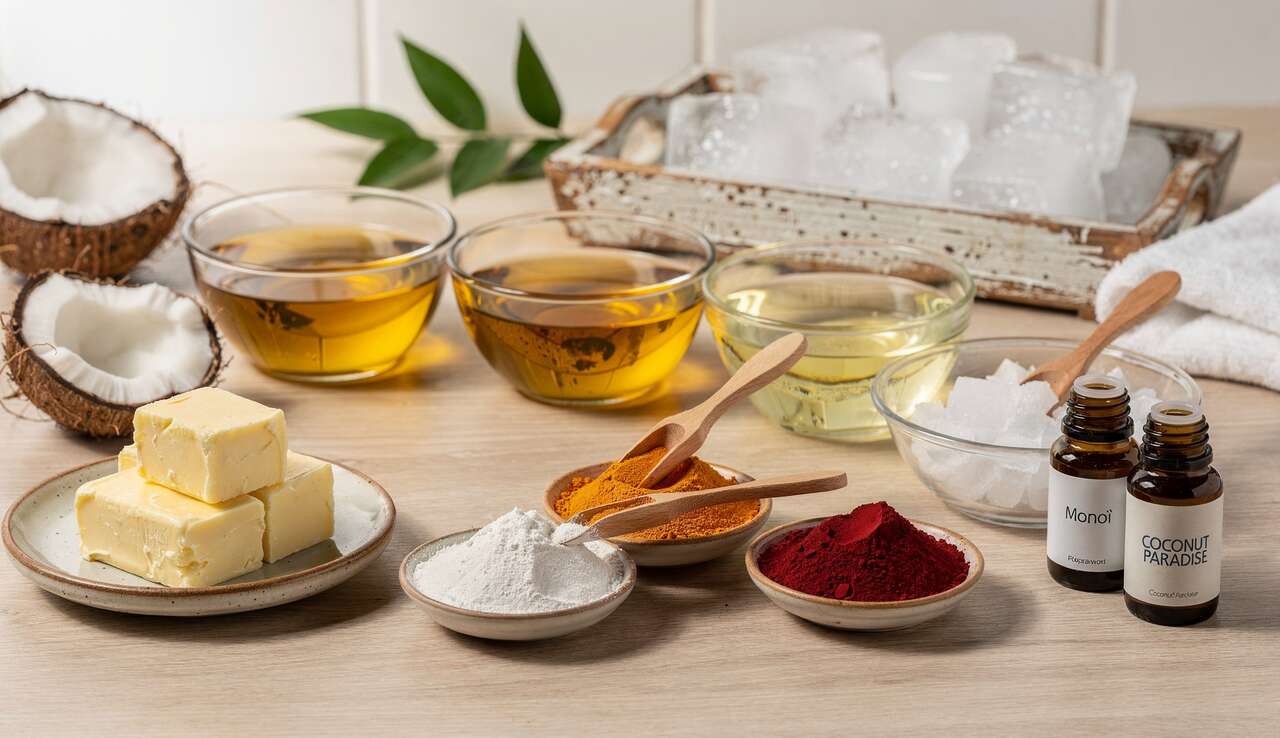 Recette DIY : savon coco-argiles par saponification à froid