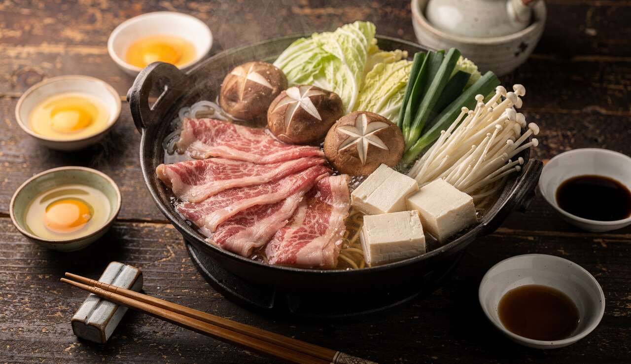 Délice de fondue sukiyaki : secrets japonais du boeuf
