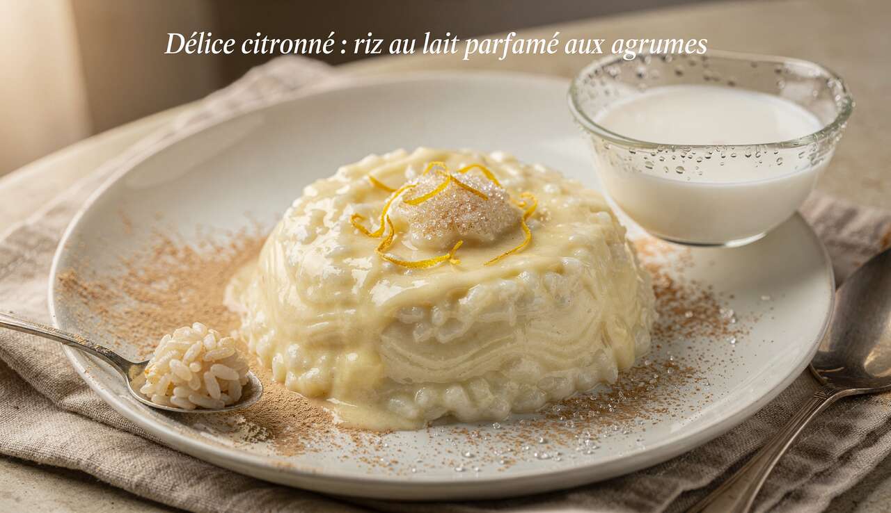 Délice citronné : riz au lait parfumé aux agrumes