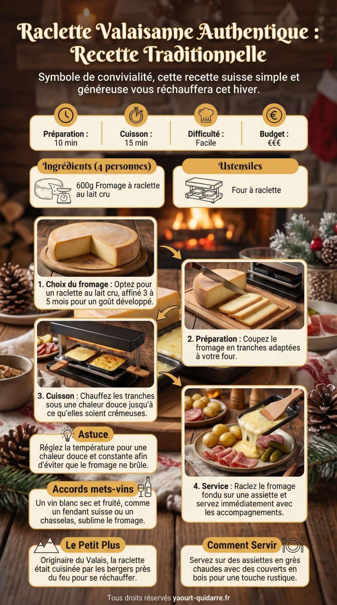 Fiche recette Raclette Valaisanne Authentique : recette Traditionnelle Fiche recette Raclette Valaisanne Authentique : recette Traditionnelle