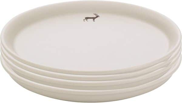 Kela Lot de 6 Assiettes à Fondue Henrik, Céramique, 390221, Crème