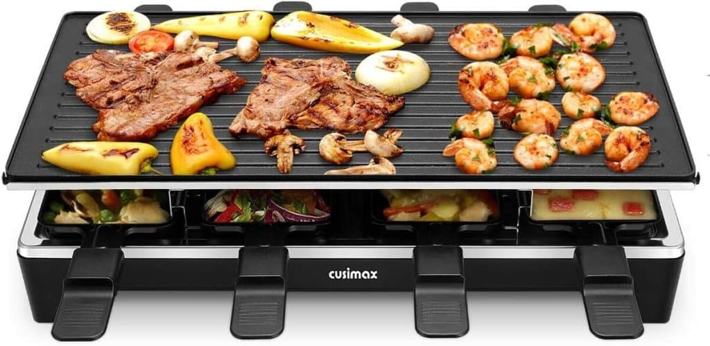 Test du gril raclette Cusimax CMRC-300 1500W multifonction