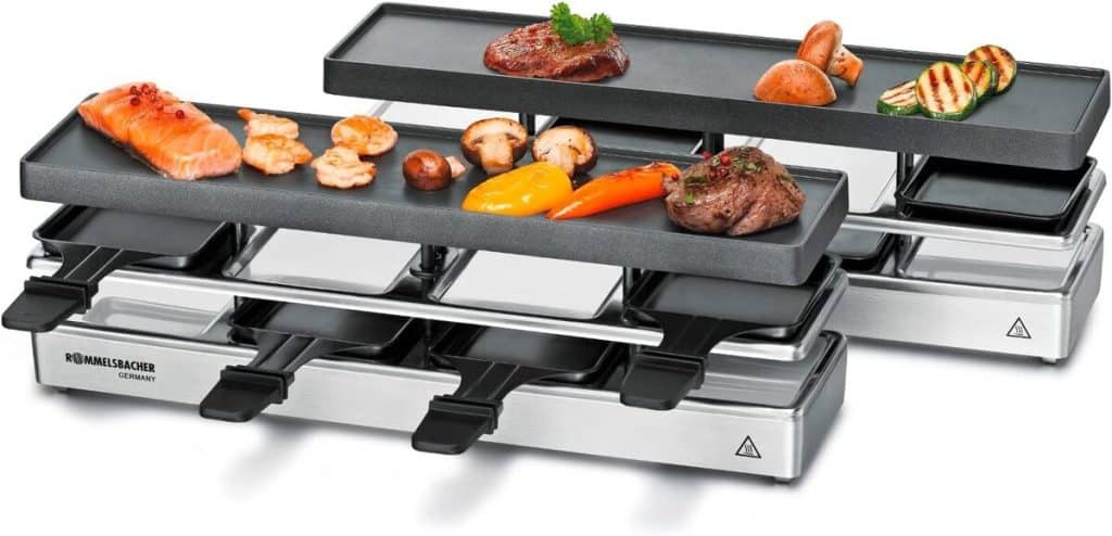 Test : rommelsbacher RC 1600, raclette 8 personnes extensible