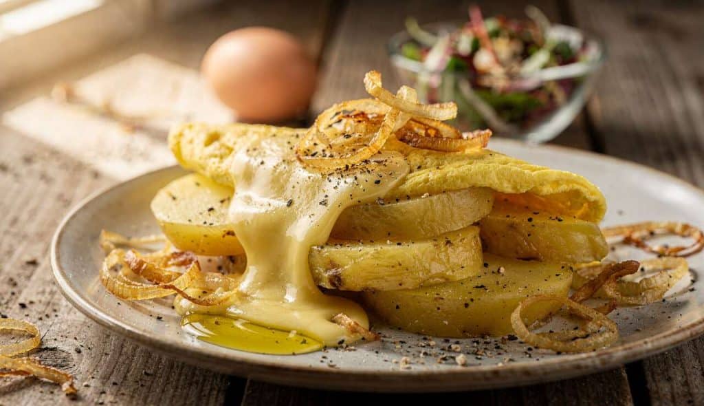 Délice d'omelette façon raclette