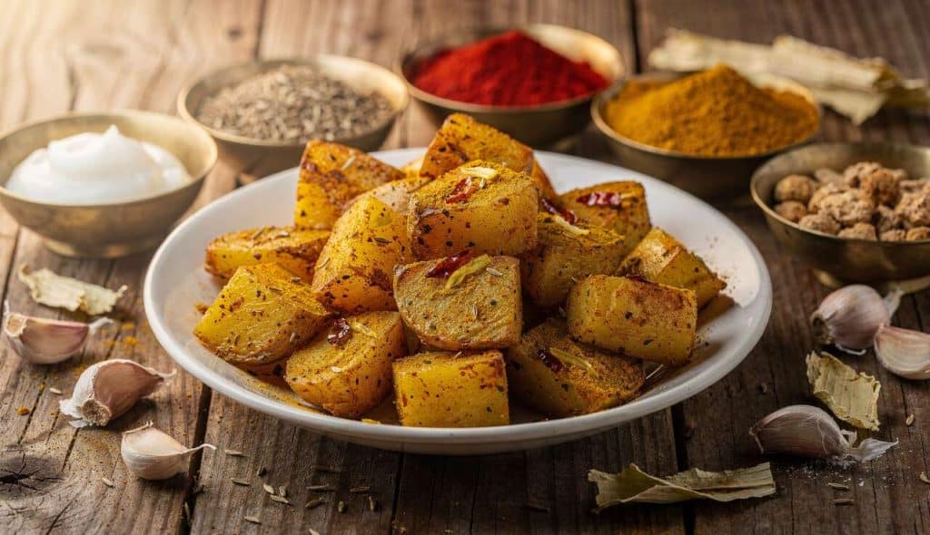 Curry de pommes de terre sautées : une recette indienne végétarienne facile et savoureuse