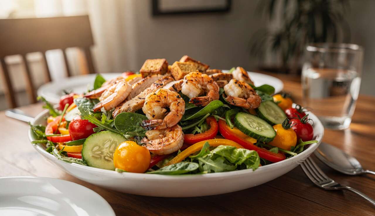 Salades compl&egrave;tes pour un d&icirc;ner l&eacute;ger et rapide