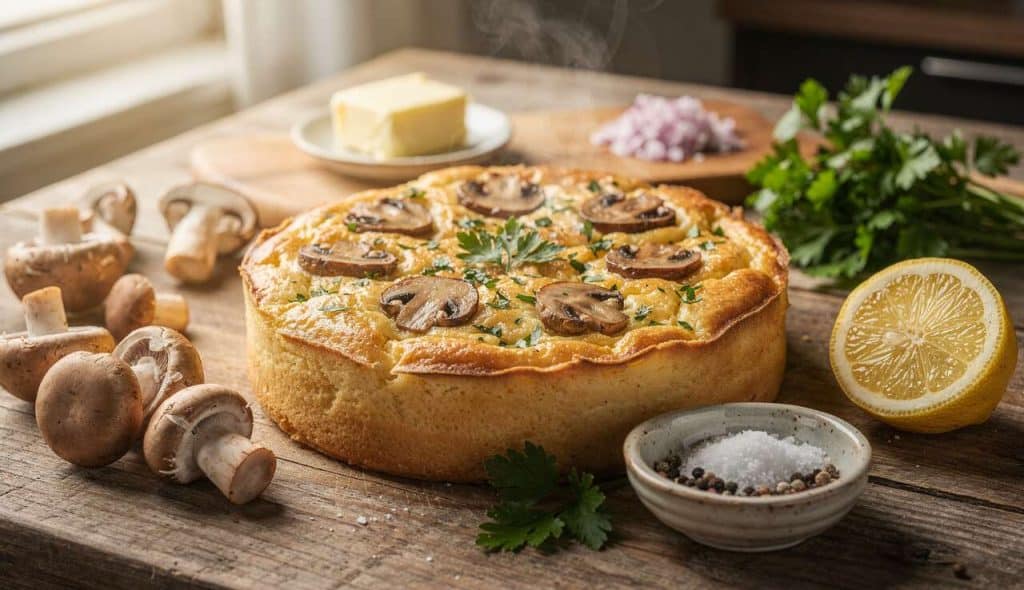 Flan savoureux aux champignons