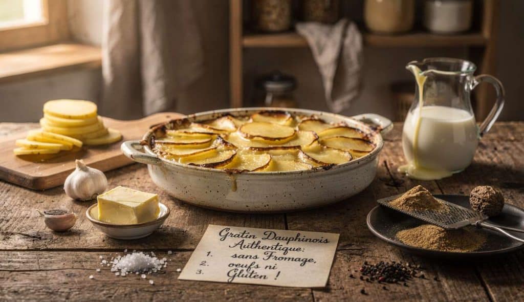 Gratin Dauphinois Authentique : sans Fromage, oeufs ni Gluten !