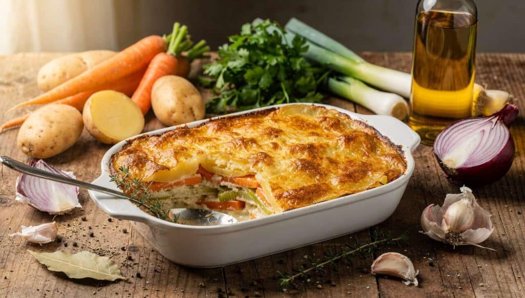 Délice de gratin aux trois légumes : l'accompagnement parfait