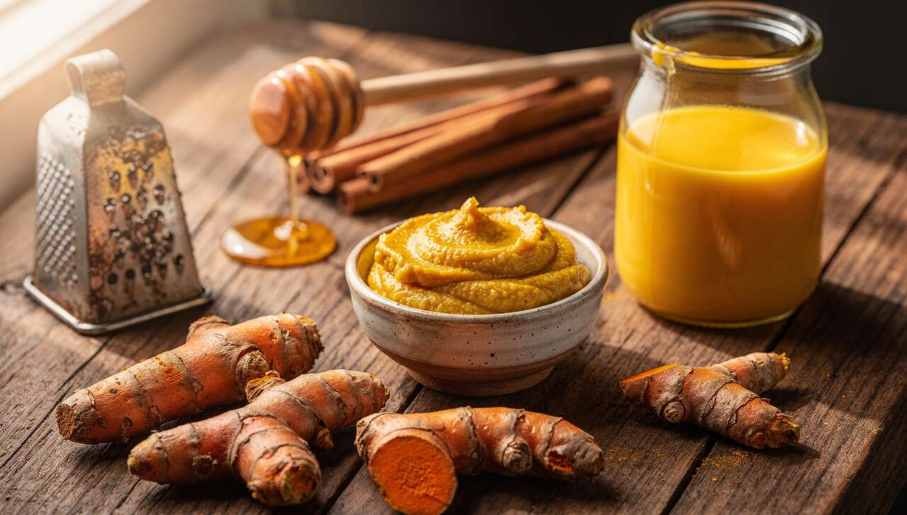 La pr&eacute;paration de la p&acirc;te de curcuma : mode d'emploi