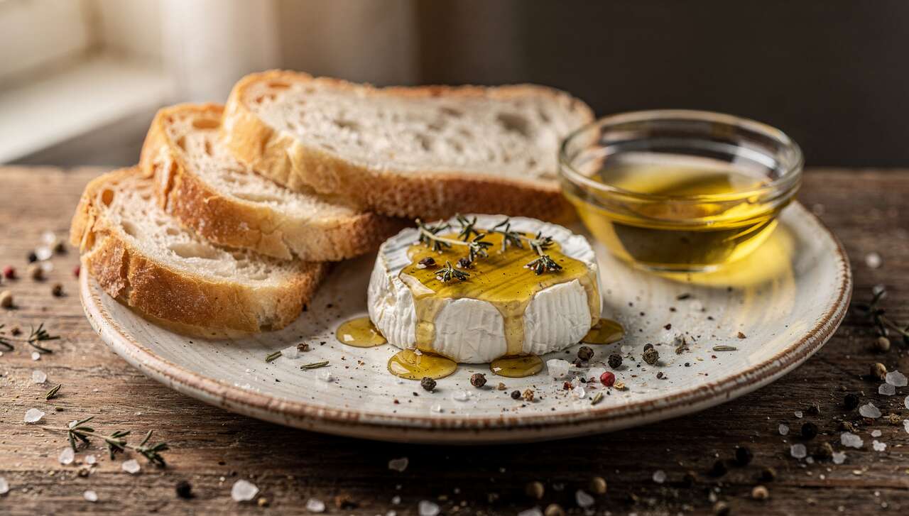 Délice fondant : chèvre, miel et thym en symphonie