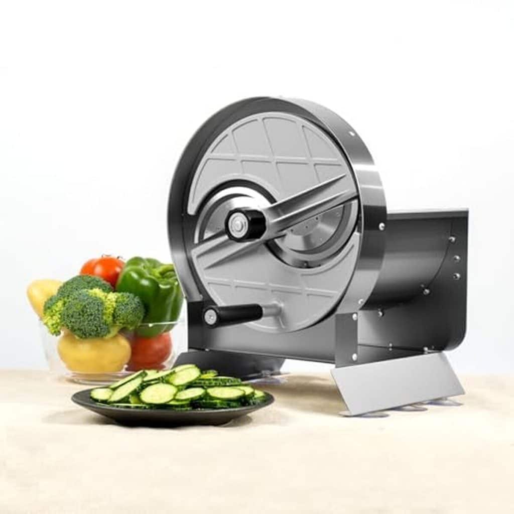 Test : trancheuse manuelle en inox pour fruits et viande