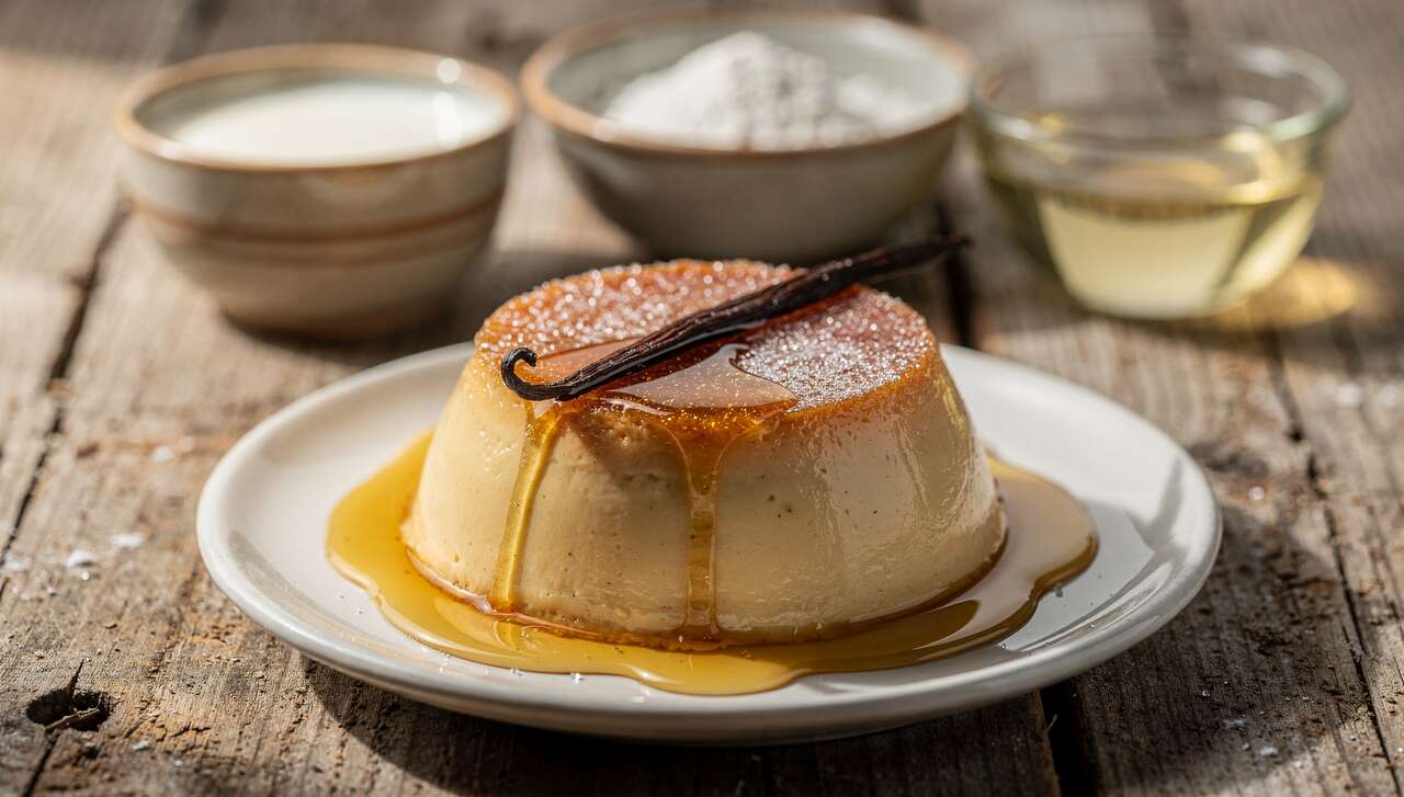 Flan vegan à la vanille sans pâte : délice léger et facile