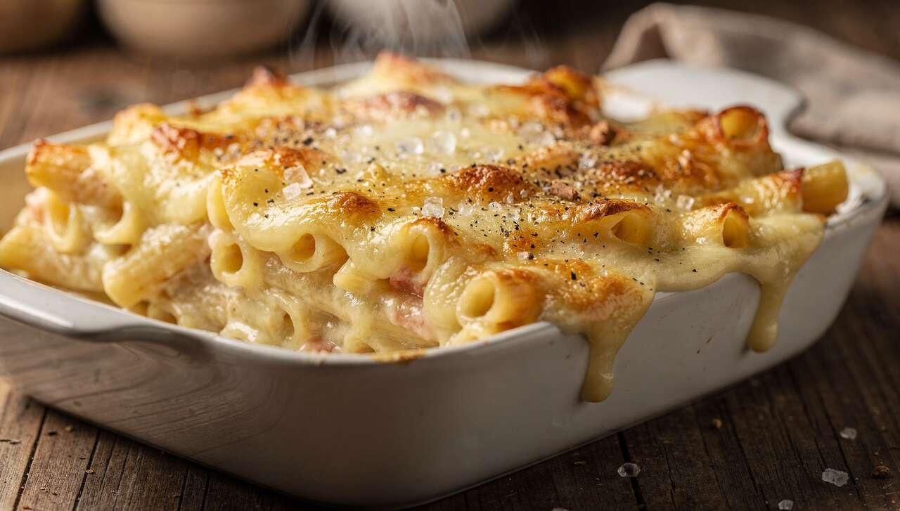 Gratin de pâtes crémeux