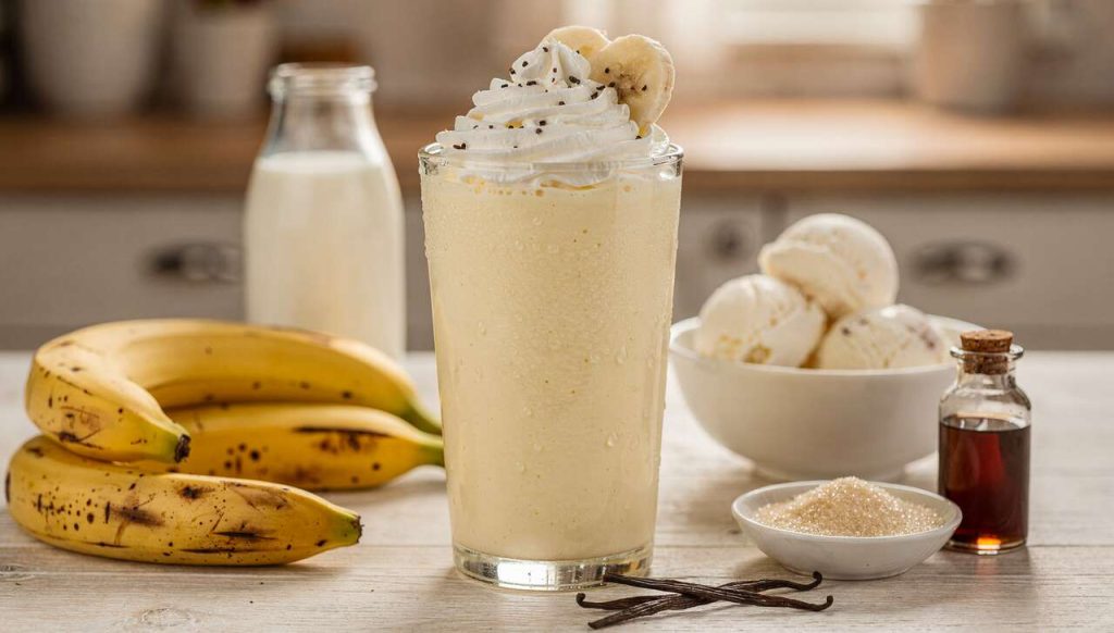 Milkshake banane-vanille : le délice frais et irrésistible